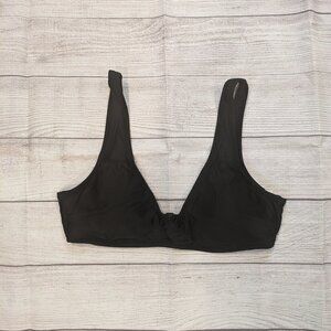 NWT Aerie Scoop Voop Plunge Swimsuit Swim Bikini Top Black Padded XL